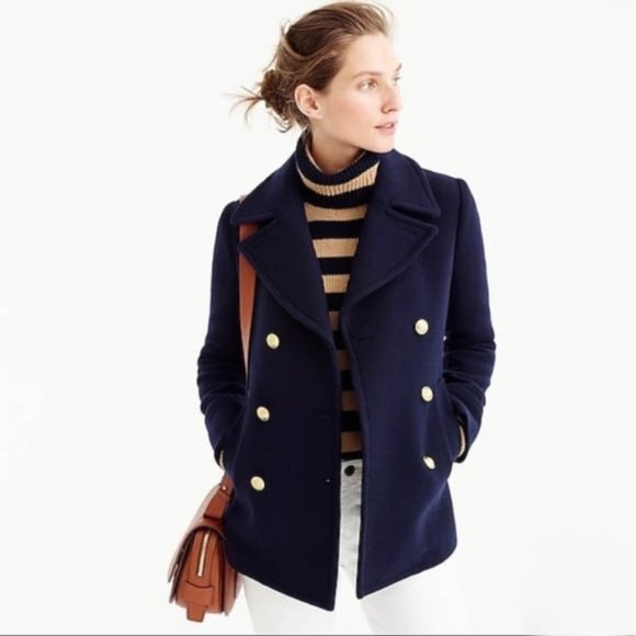 J. Crew Majesty Navy Peacoat 00 - Picture 1 of 9